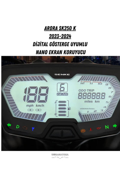 Arora SK250 K 2023-2024 Dijital Gösterge Uyumlu Nano Ekran Koruyucu