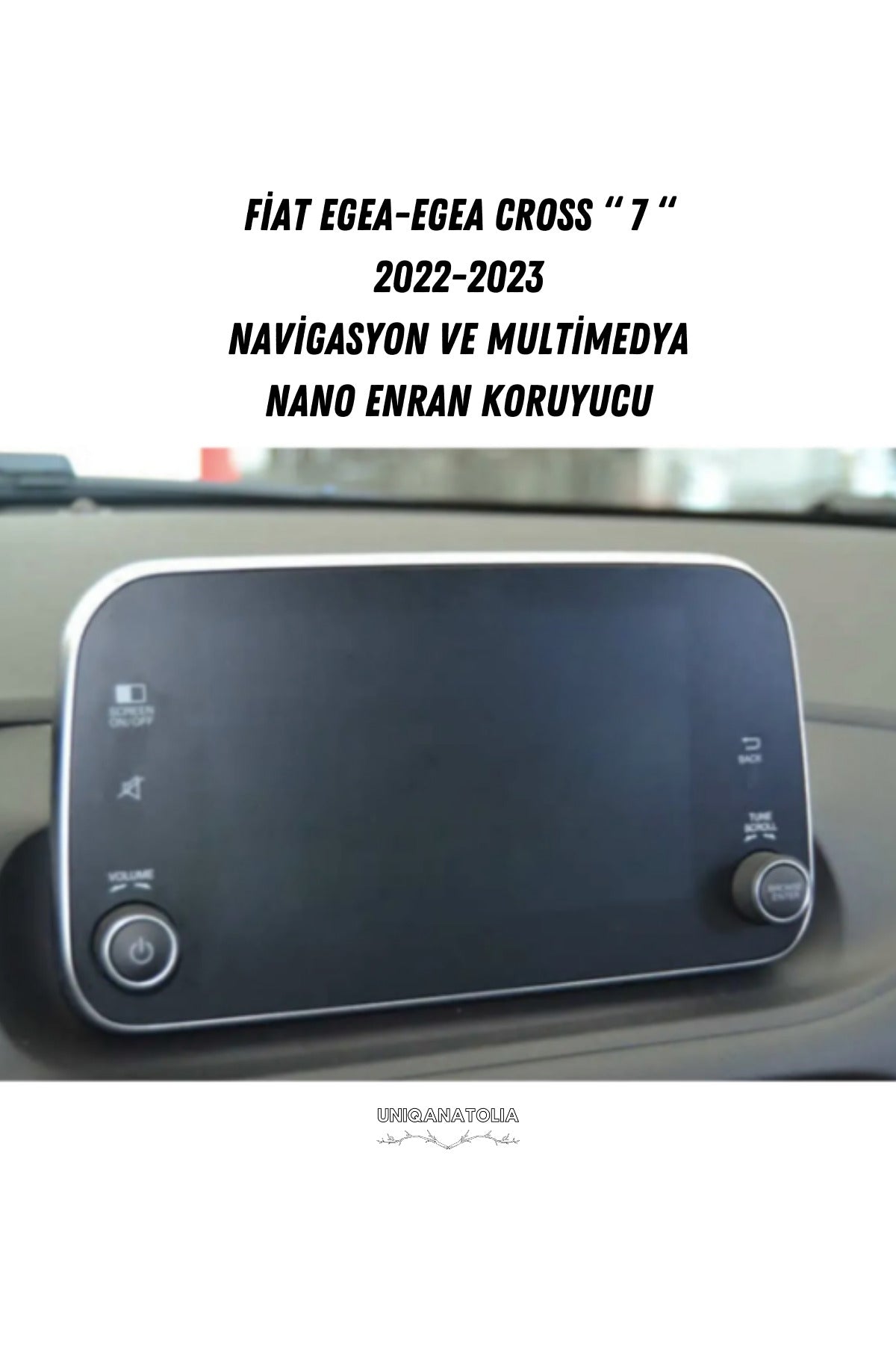 Fiat Egea - Egea Cross 7" Multimedya Nano Ekran Koruyucu