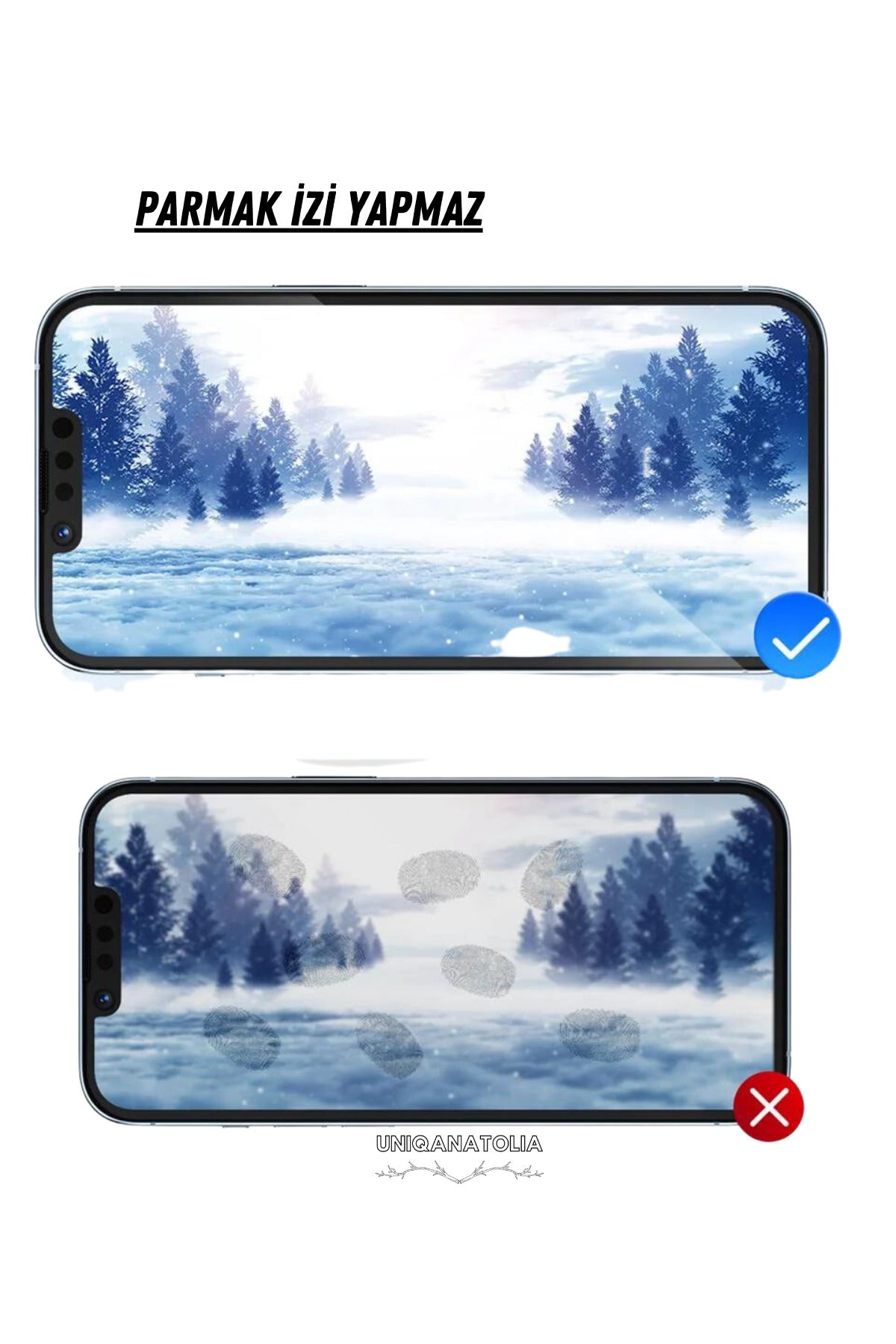 iPhone 15 Antı-Statıc 3D Toz Tutmayan Kırılmaz Ekran Koruyucu