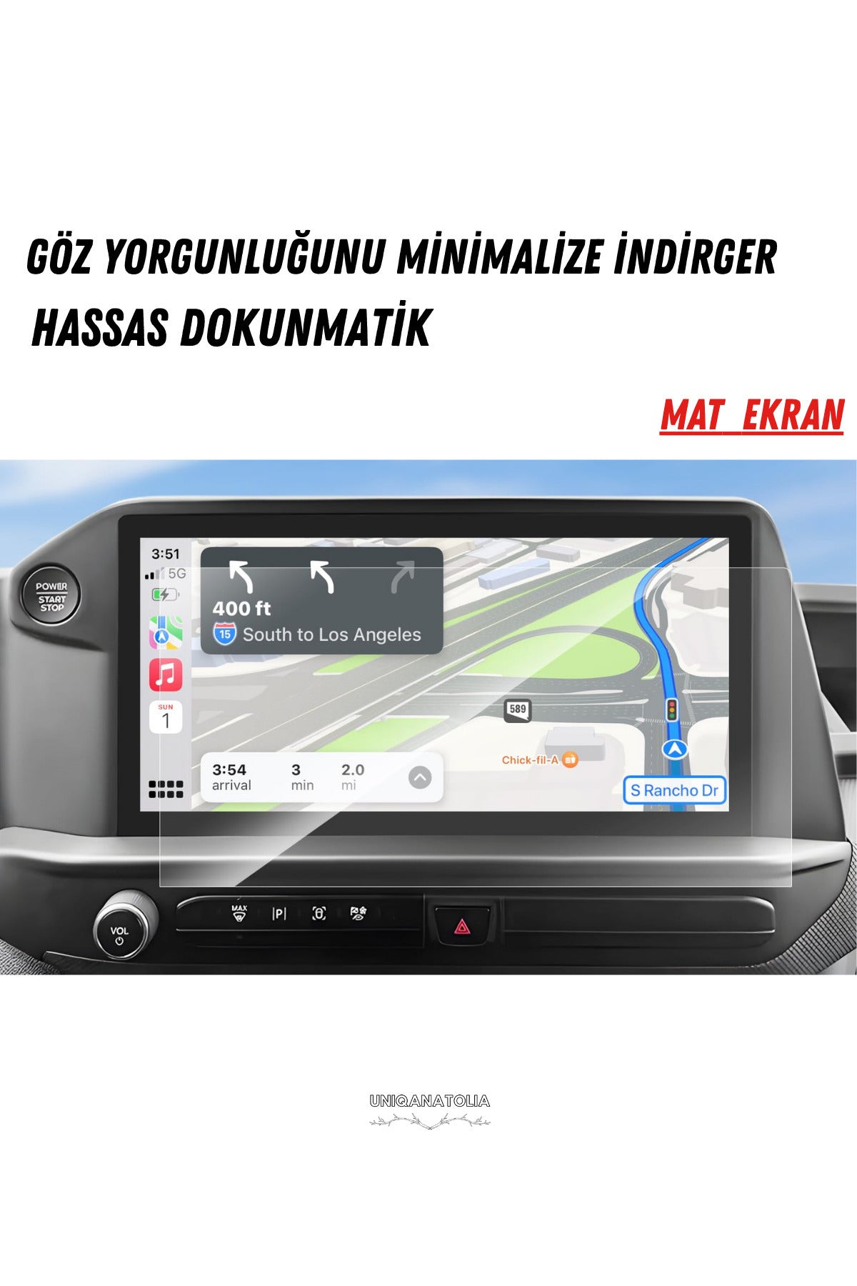 Volkswagen Transporter T7 2025 Yeni Kasa Multimedya Uyumlu Mat Ekran Koruyucu