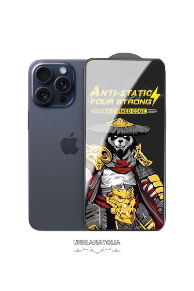 iPhone 15 Pro Max Antı-Statıc 3D Toz Tutmayan Kırılmaz Ekran Koruyucu
