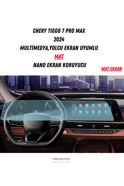 Chery Tıggo 7 Pro Max 2024 Dijital Gösterge ve Multimedya Uyumlu Mat Ekran Koruyucu