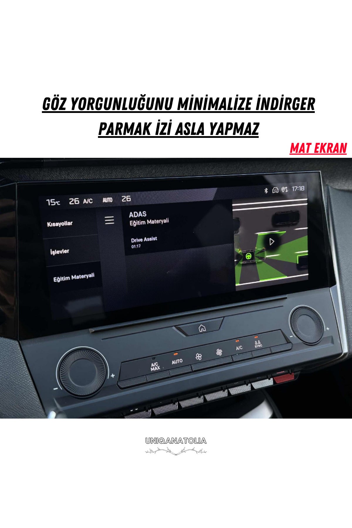Peugeot 308 Puretech 2024 Navigasyon ve Multimedya Uyumlu Mat Ekran Koruyucu