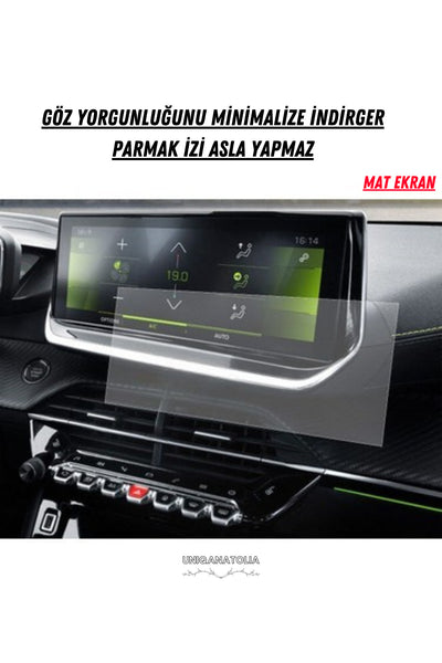 Peugeot 2008 2019-2020 Navigasyon ve Multimedya Uyumlu Mat Ekran Koruyucu
