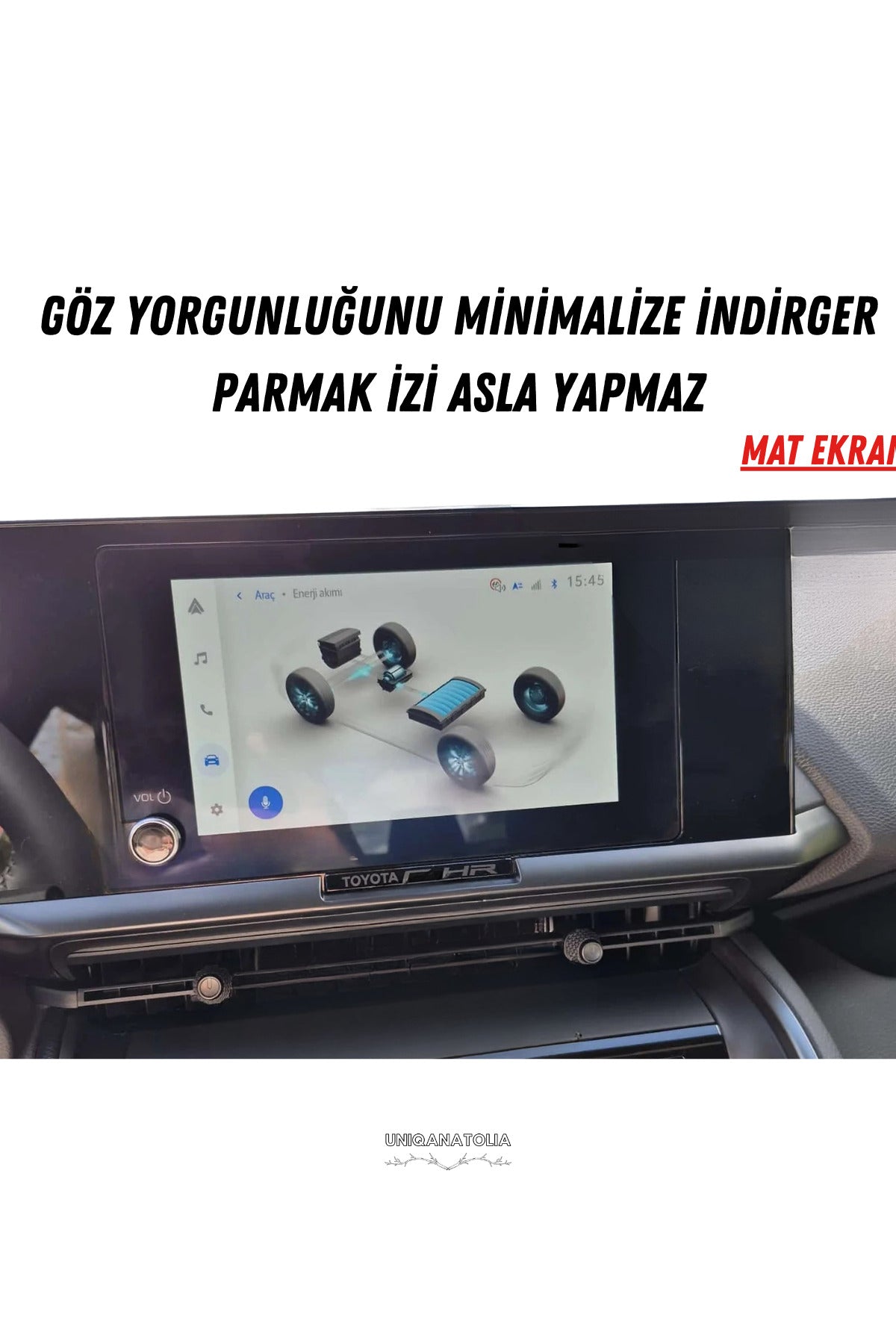 Toyota CHR Flame 2025-2026 Navigasyon ve Multimedya Uyumlu Mat Ekran Koruyucu