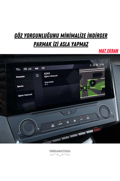 Peugeot 308 Puretech 2024 Navigasyon ve Multimedya Uyumlu Mat Ekran Koruyucu