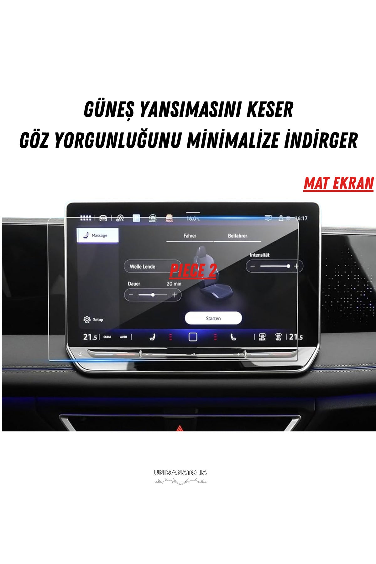 Cupra Formentor 2026 Hayalet Ekran Ve Multimedya Uyumlu Set Mat Ekran Koruyucu