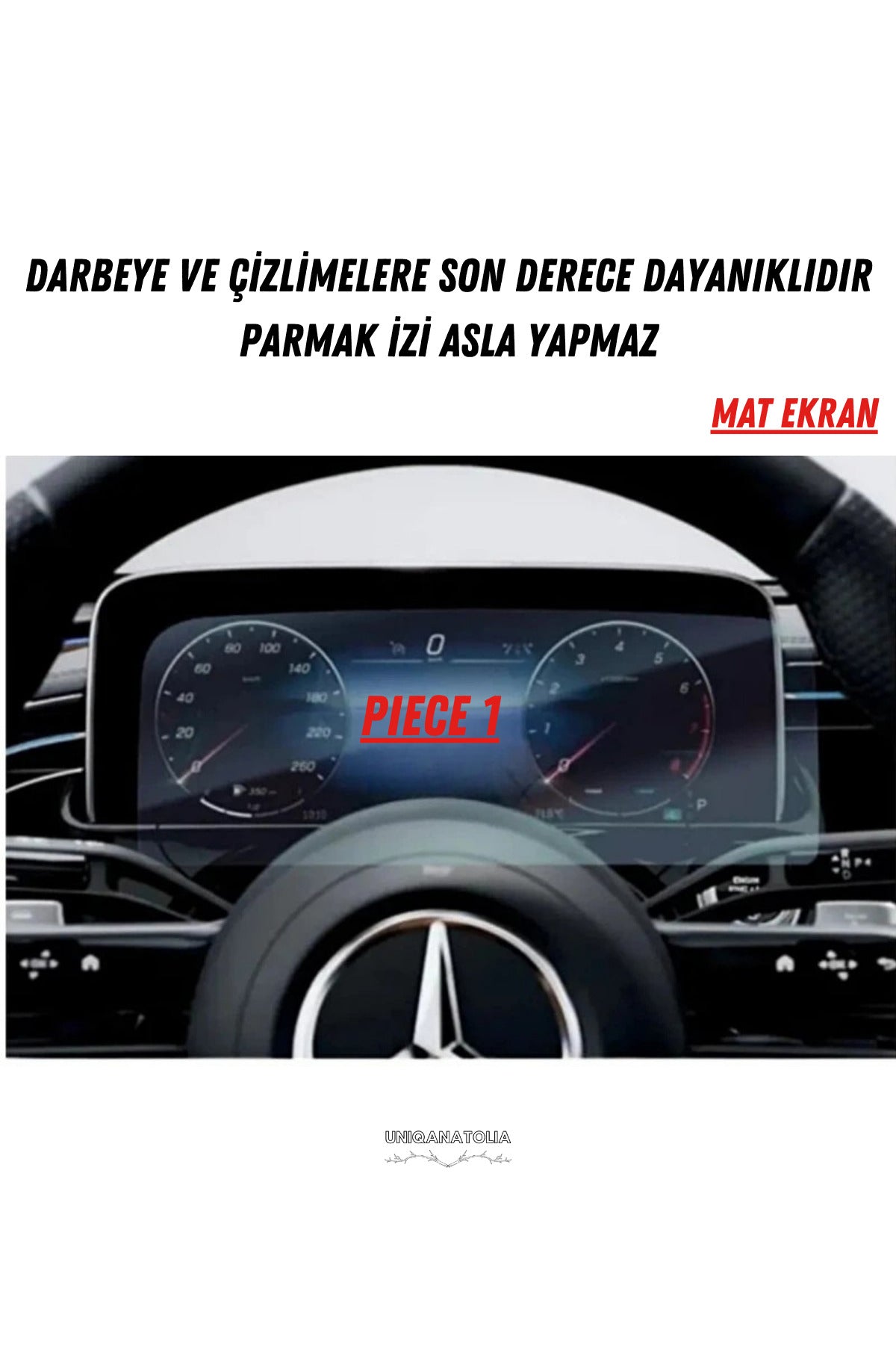 Mercedes E180 2026 Hayalet Gösterge ve Multimedya Uyumlu Set Mat Ekran Koruyucu