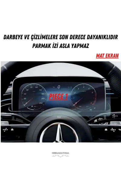 Mercedes E180 2026 Hayalet Gösterge ve Multimedya Uyumlu Set Mat Ekran Koruyucu