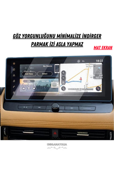 Nissan Juke 2024-2025 Navigasyon ve Multimedya Uyumlu Mat Ekran Koruyucu