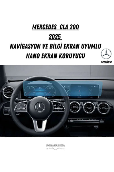 Mercedes CLA 200 2025 Navigasyon ve Bilgi Ekran Uyumlu Nano Ekran Koruyucu