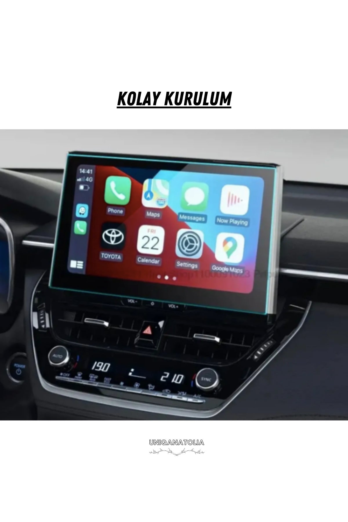 Toyota Corolla Cross 10.5 inç Navigasyon Uyumlu Nano Ekran Koruyucu 2022 2023