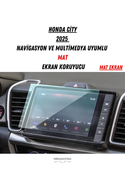 Honda City 2025 Navigasyon ve Multimedya Uyumlu Mat Ekran Koruyucu