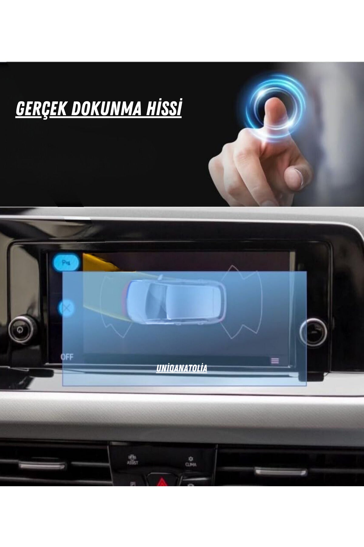 Volkswagen Golf 8 8.25 inç Navigasyon ve Multimedya Uyumlu Mat Ekran Koruyucu