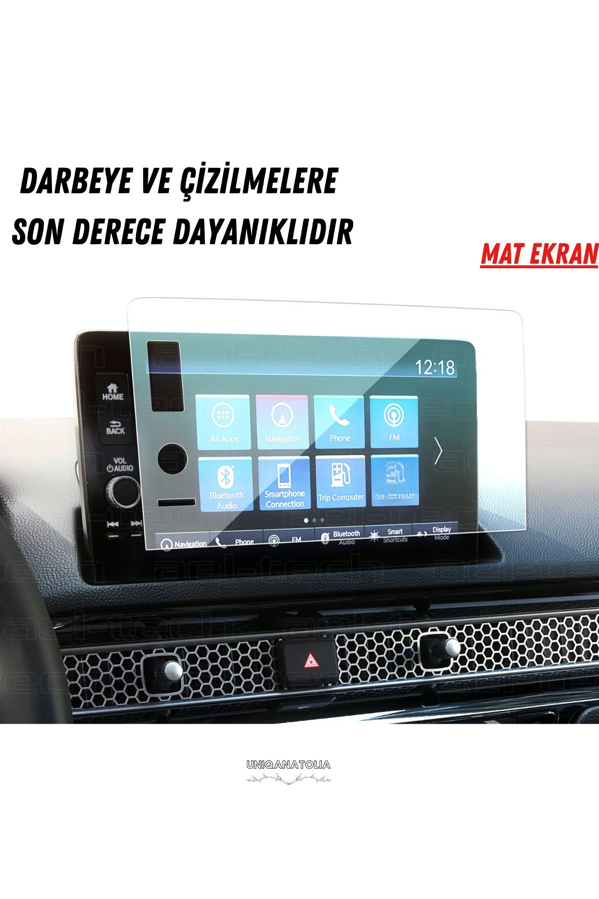 Honda Civic Executive Plus 2025 Navigasyon ve Multimedya Uyumlu Mat Ekran Koruyucu