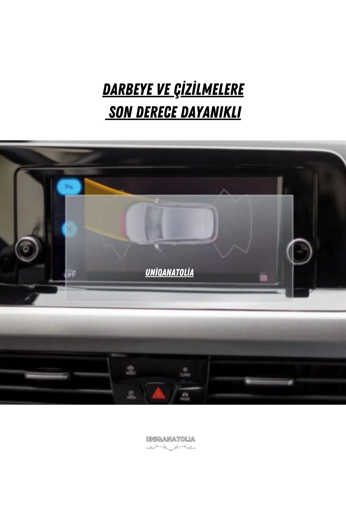 Volkswagen Golf 8 8.25 inç Navigasyon ve Multimedya Uyumlu Mat Ekran Koruyucu