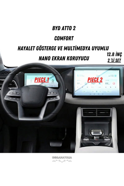 BYD ATTO 2 Comfort Hayalet Gösterge ve Multimedya Uyumlu Nano Ekran Koruyucu