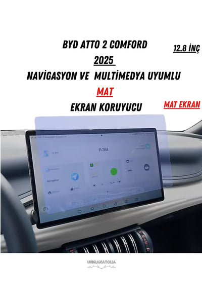 BYD Atto 2 Comford 2025 Multimedya Uyumlu Mat Ekran Koruyucu