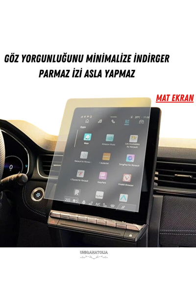 Renault Captur 2025 Navigasyon ve Multimedya Uyumlu Mat Ekran Koruyucu