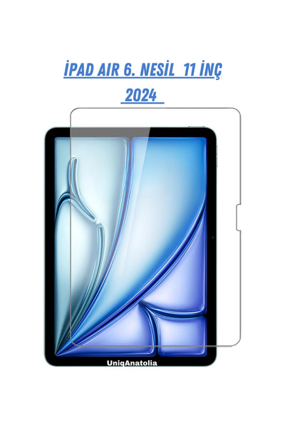 Apple iPad Air 6. Nesil 11 İnç 2024 Uyumlu Temperli Kırılmaz Ekran Koruyucu
