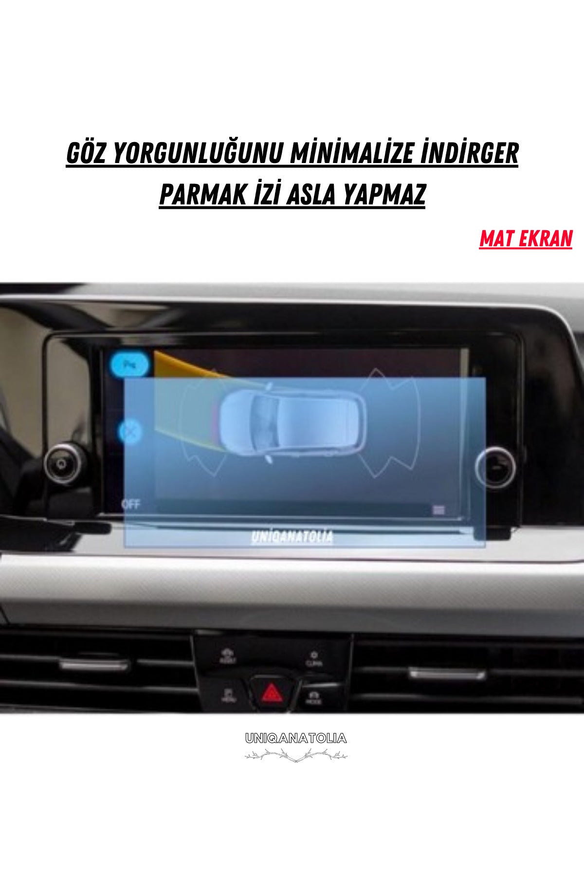 Volkswagen Yeni Caddy 2022-2023 Navigasyon Ve Multimedya Uyumlu Mat Ekran Koruyucu