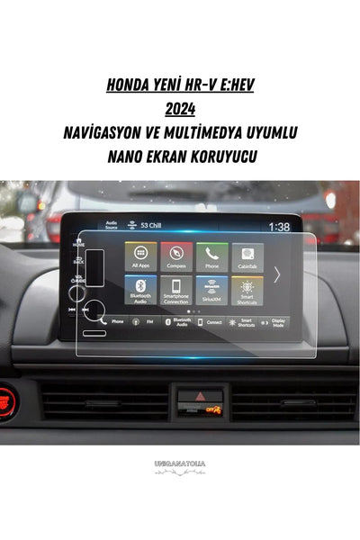 Honda Yeni HR-V e:HEV 2024 Navigasyon ve Multimedya Uyumlu Nano Ekran Koruyucu