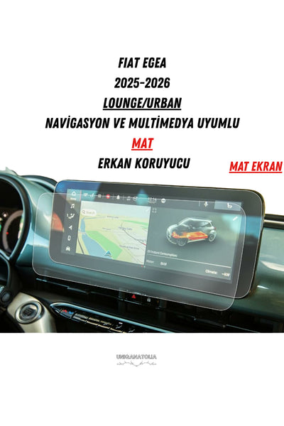 Fıat Egea 2025-2026 Navigasyon ve Multimedya Uyumlu Mat Ekran Koruyucu