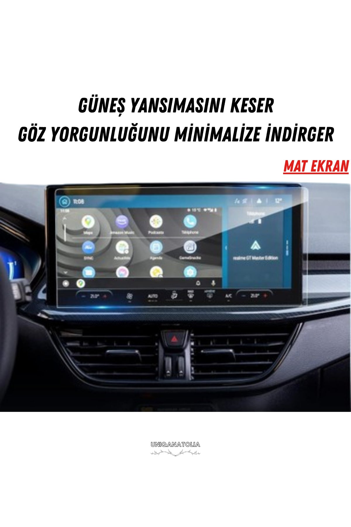 Ford Kuga 2026 Navigasyon ve Multimedya Uyumlu Mat Ekran Koruyucu
