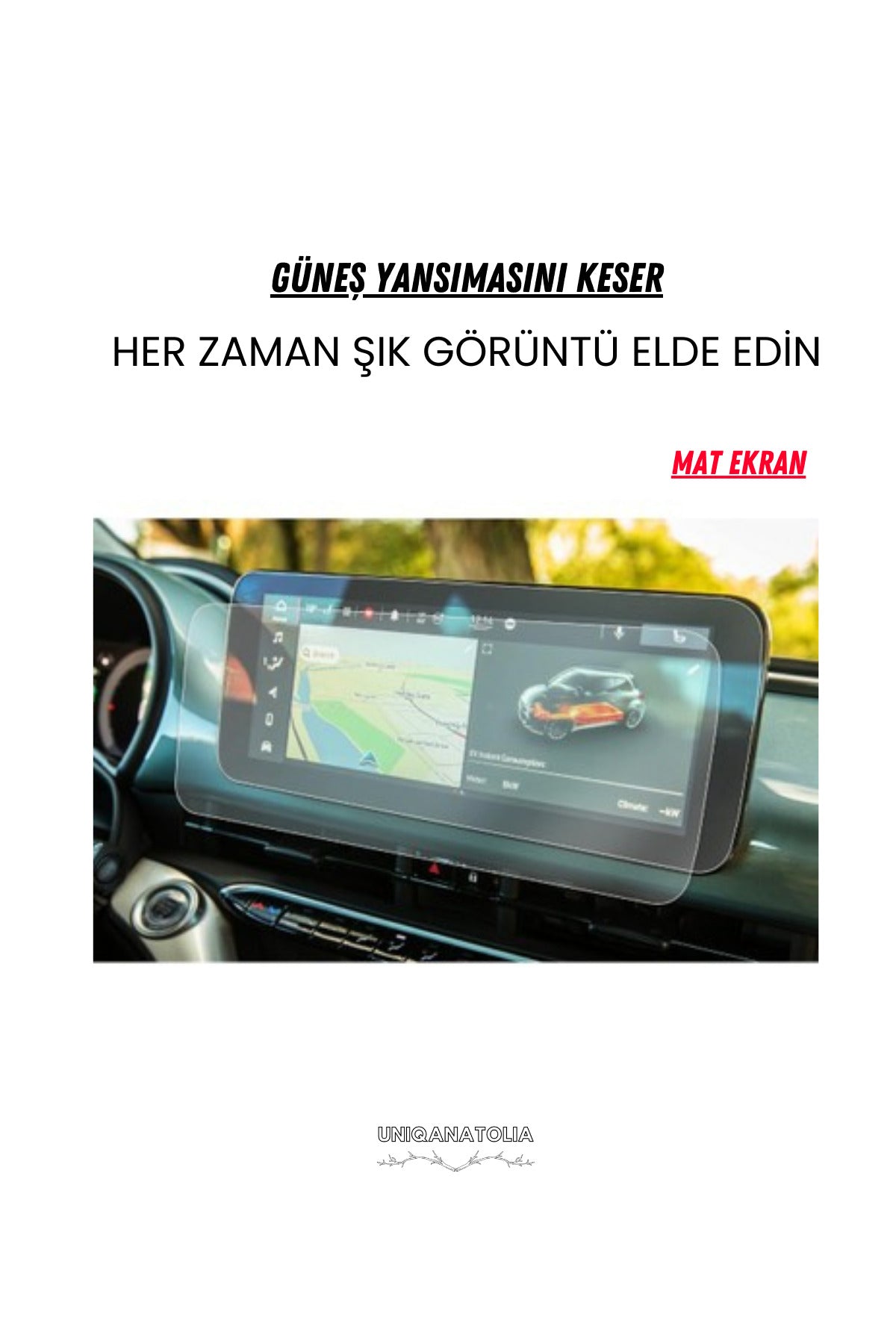 Fiat Egea 2022-2023 Navigasyon ve Multimedya Uyumlu Mat Ekran Koruyucu