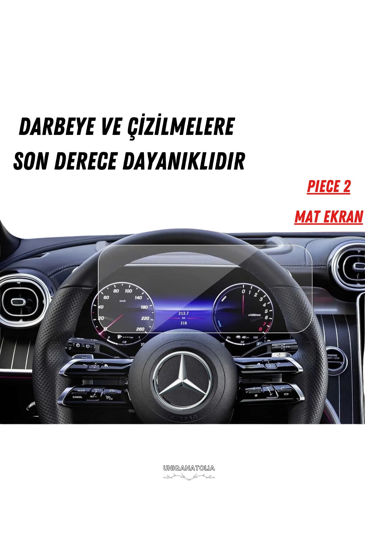 Mercedes GLC 180 2025 Hayalet Gösterge ve Multimedya Uyumlu Set Mat Ekran Koruyucu