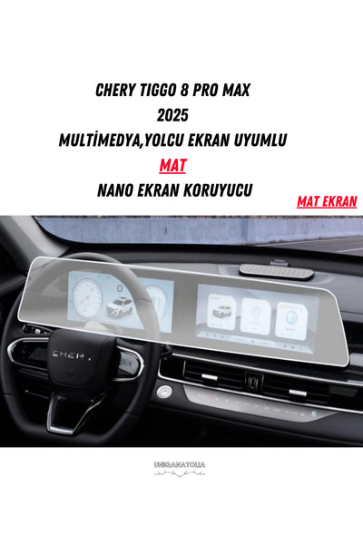 Chery Tıggo 8 Pro Max 2025 Dijital Gösterge ve Multimedya Uyumlu Mat Ekran Koruyucu