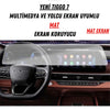 Chery Yeni Tıggo 7 Multimedya ve Yolcu Ekran Uyumlu Mat Ekran Koruyucu