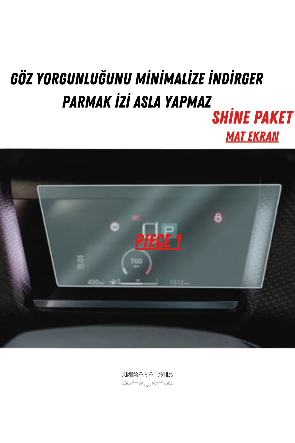 Citroen C4x Shine Paket Uyumlu Hayalet Ekran Ve Multimedya Mat Ekran Koruyucu