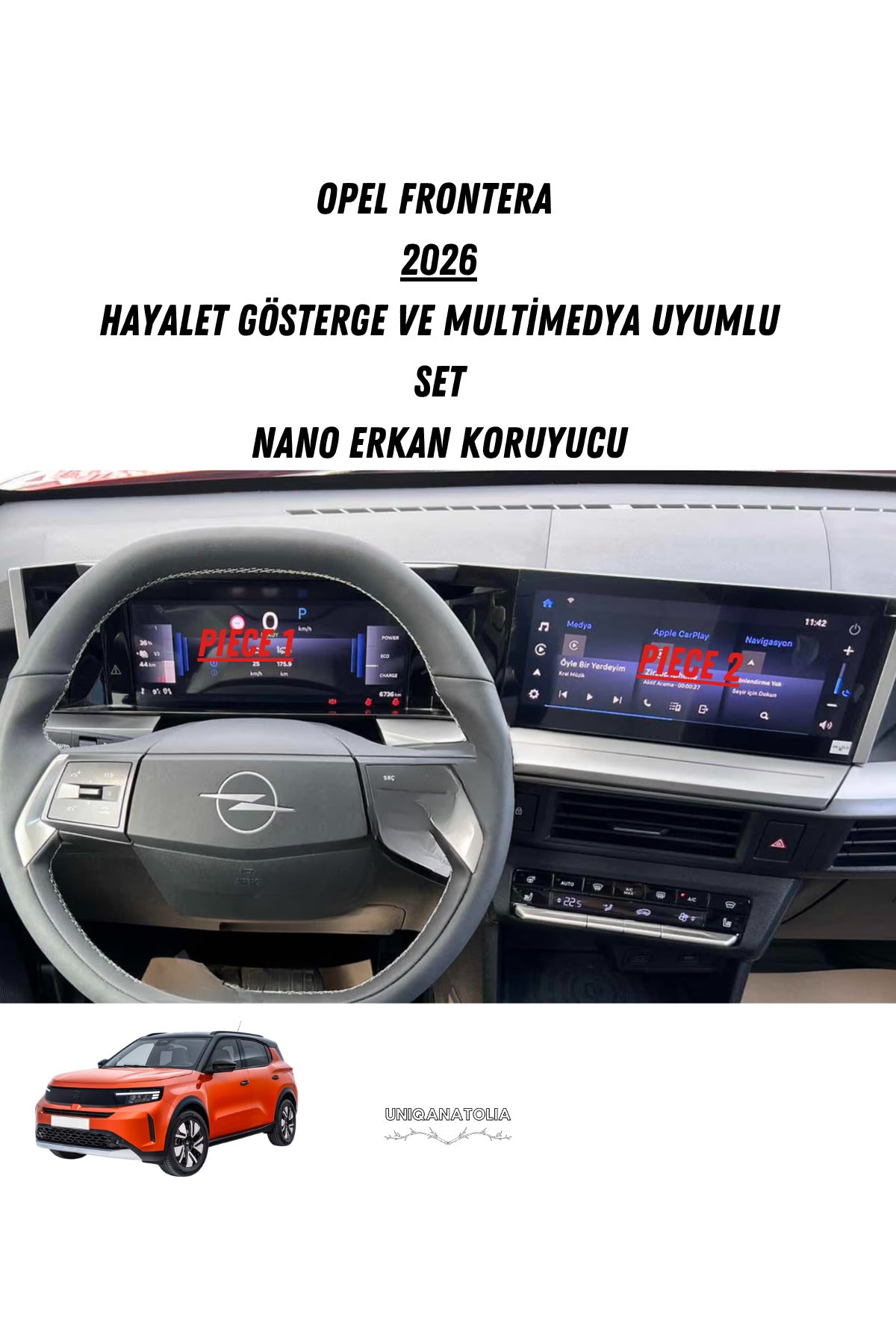 Opel Frontera 2026 Hayalet Gösterge ve Multimedya Uyumlu Set Nano Ekran Koruyucu