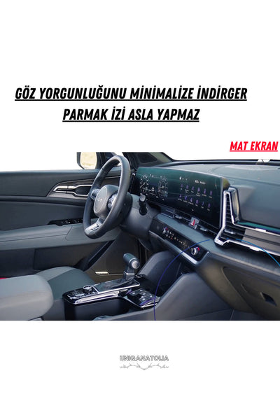 Kia Yeni Sportage 2023-2024 Uyumlu Dijital Gösterge ve Bilgi Ekran Uyumlu Mat Ekran Koruyucu