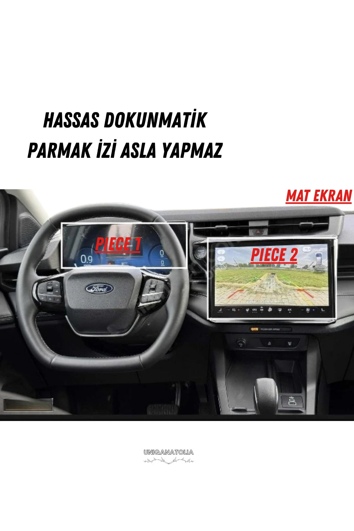 Ford Puma 2025-2026 Hayalet Gösterge Ve Multimedya Uyumlu Set Mat Ekran Koruyucu