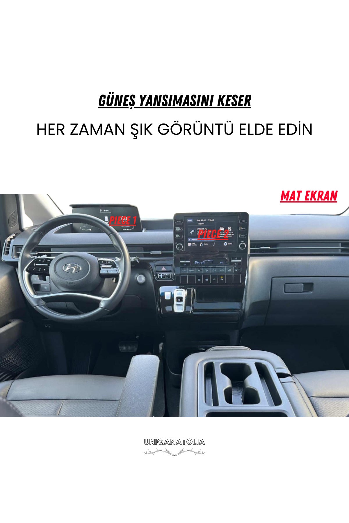 Hyundai Staria 2023-2024 Dijital Gösterge Ve Multimedya Uyumlu Set Mat Ekran Koruyucu