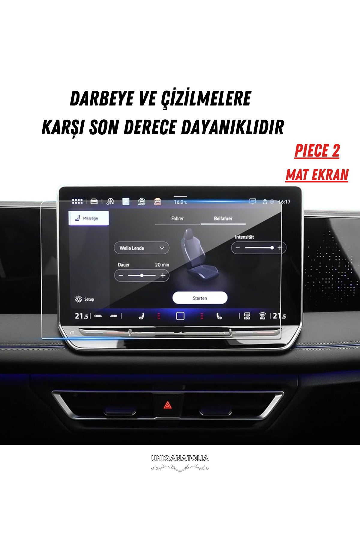 Volkswagen Tiguen R Line 2025 Hayalet Gösterge ve Multimedya Uyumlu Mat Ekran Koruyucu