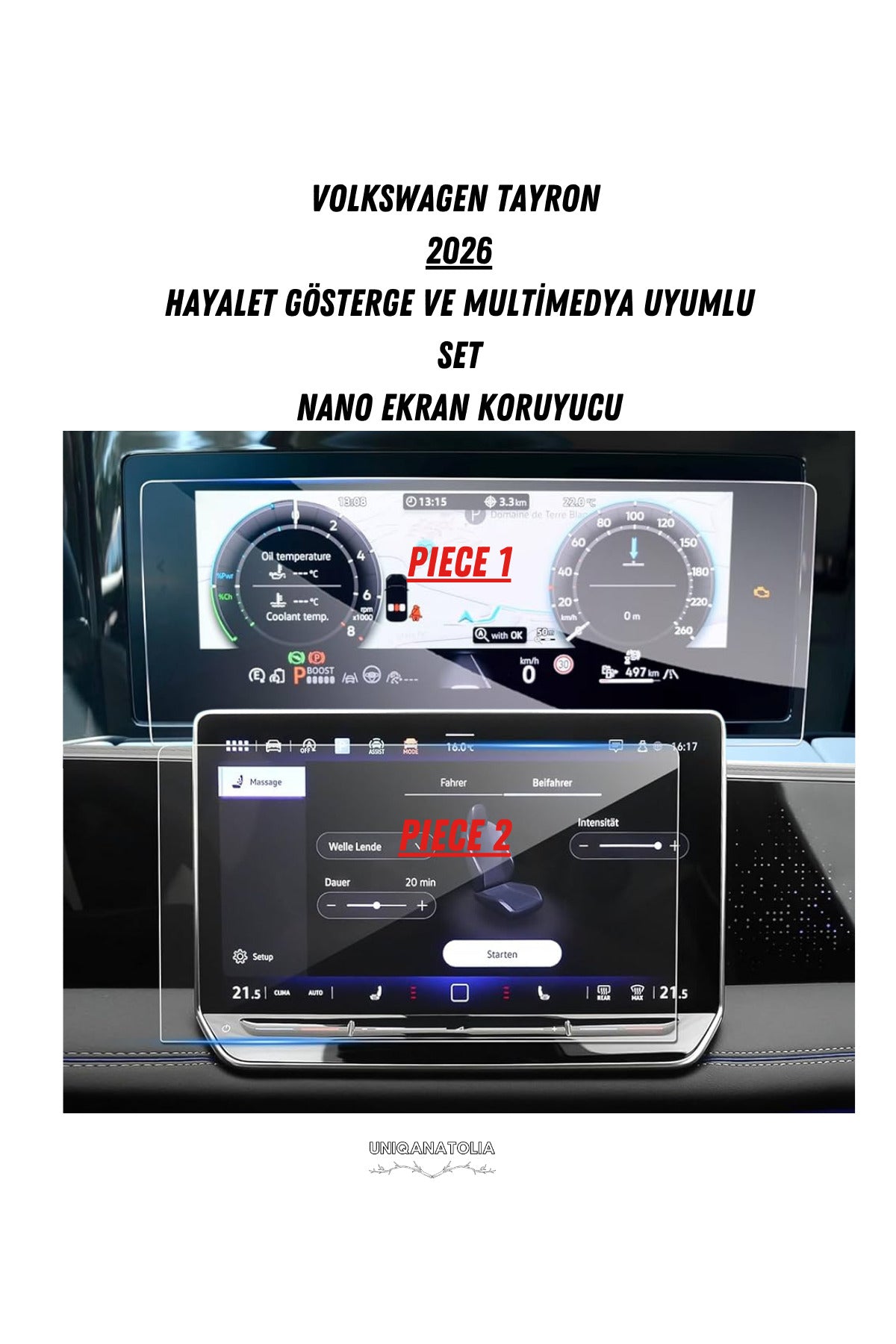 Volkswagen Tayron 2026 Hayalet Gösterge Ve Multimedya Uyumlu Set Nano Ekran Koruyucu