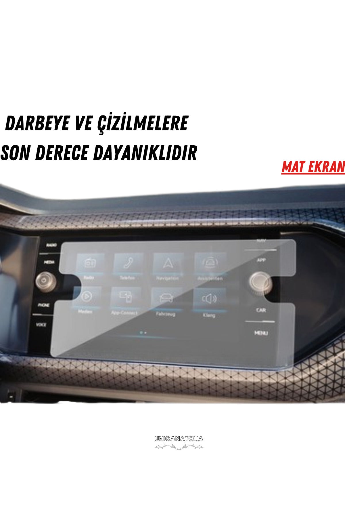Volkswagen T-Cross Navigasyon ve Multimedya Uyumlu Mat Ekran Koruyucu