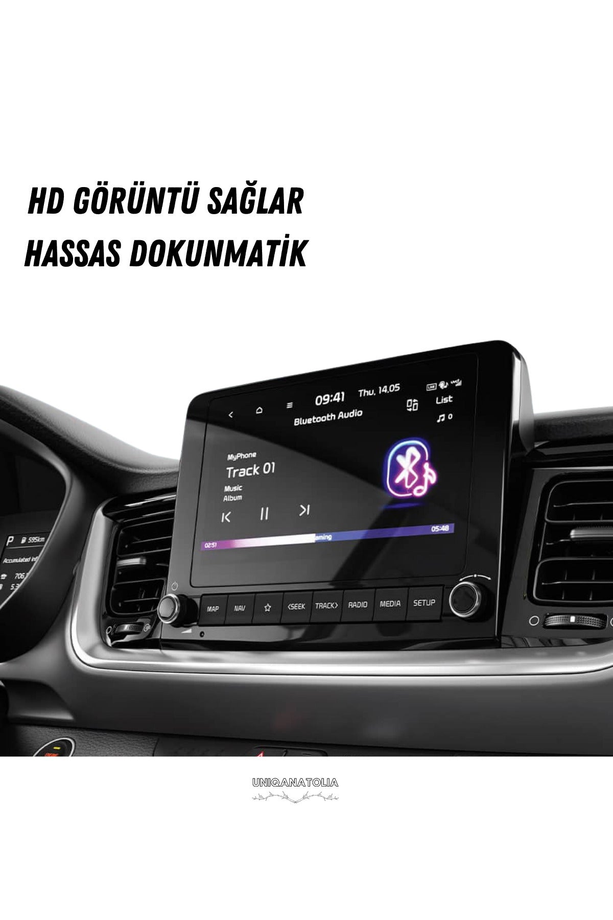 Kia Stonic 2025 Navigasyon ve Multimedya Uyumlu Nano Ekran Koruyucu