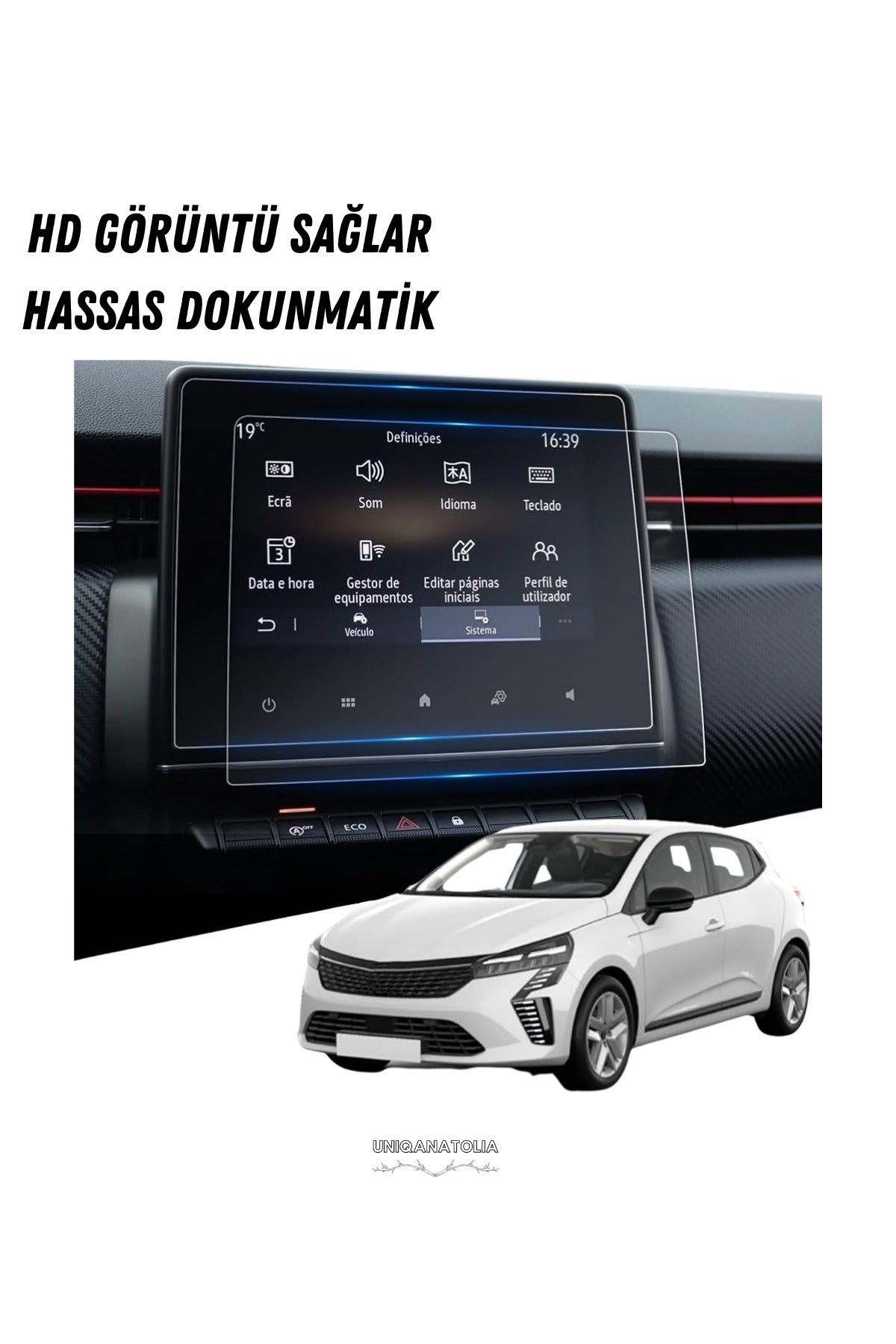 Renault Clio Evolution 2025 Navigasyon ve Multimedya Uyumlu Nano Ekran Koruyucu
