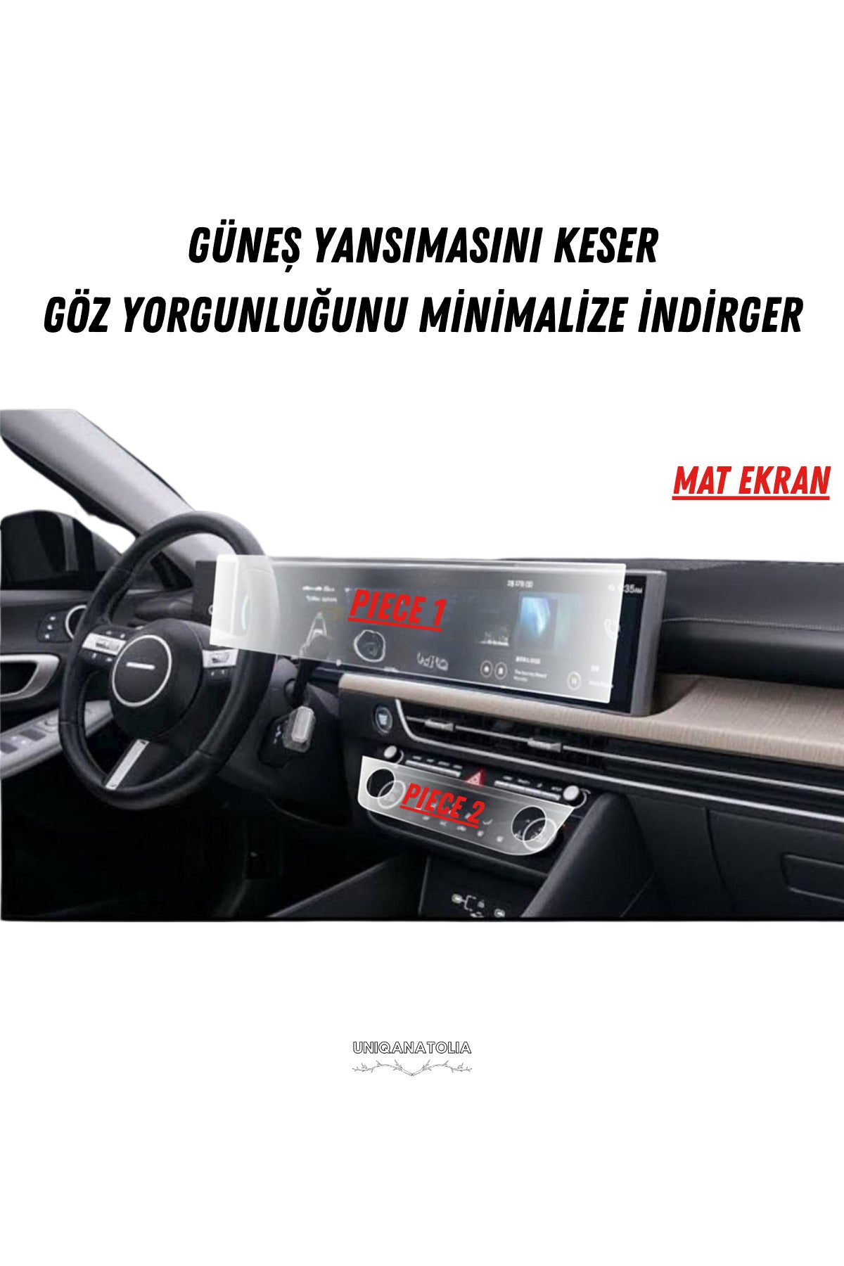 Hyundai Tucson 2026 Hayalet ve Bilgi Ekran Uyumlu Set Mat Ekran Koruyucu