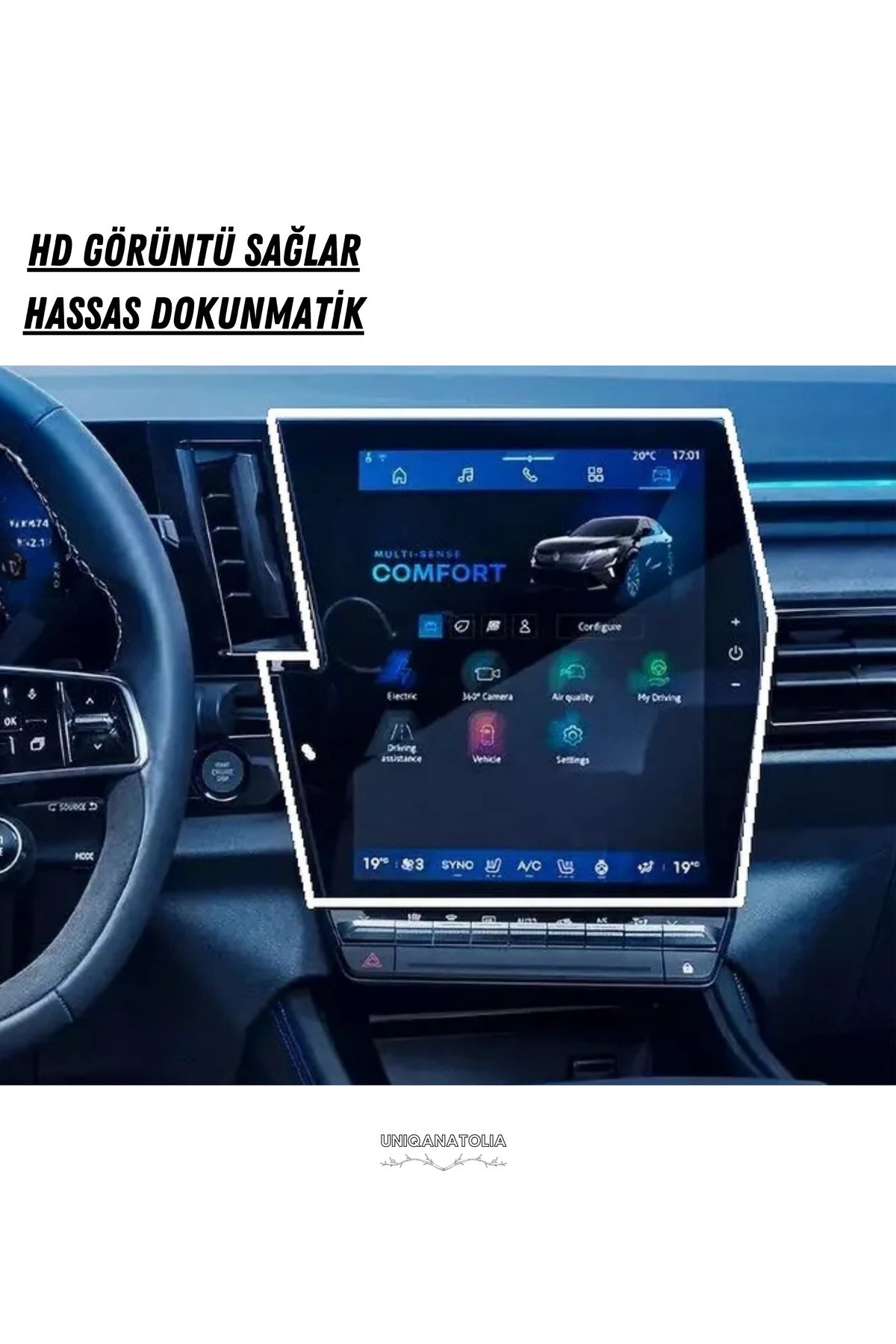 Renault Austral 2025 Navigasyon ve Multimedya Uyumlu Nano Ekran Koruyucu