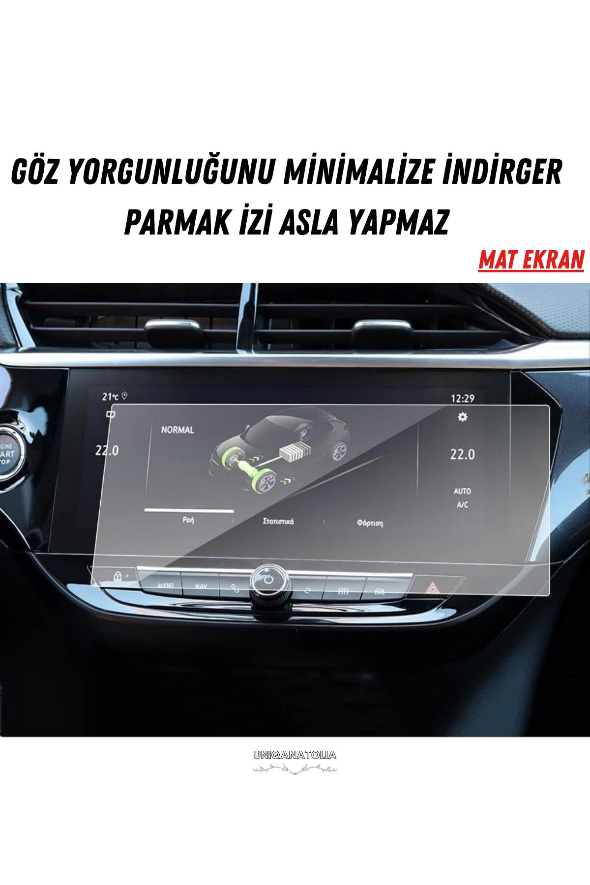 Opel Corsa 2025 Navigasyon ve Multimedya Uyumlu Mat Ekran Koruyucu