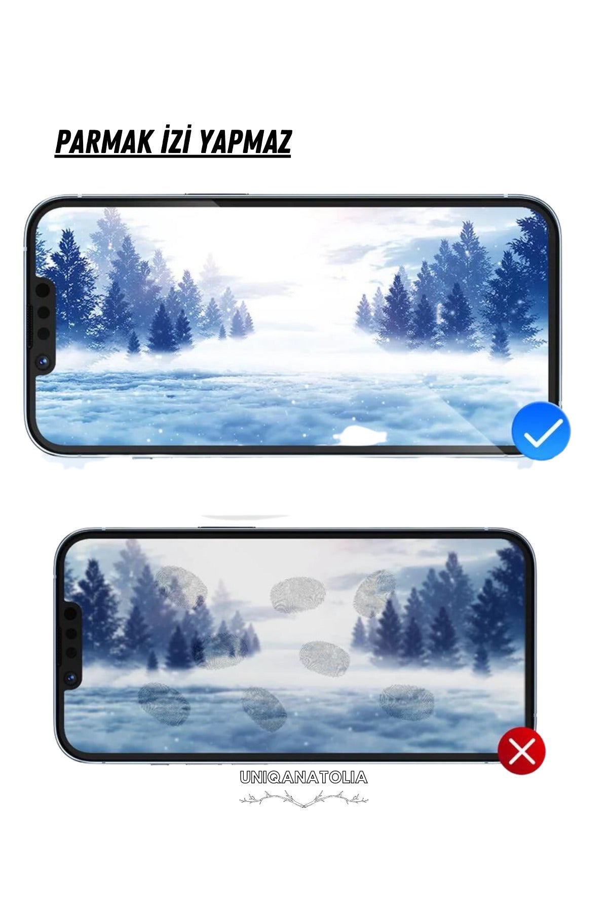 iPhone 15 Pro Antı-Statıc 3D Toz Tutmayan Kırılmaz Ekran Koruyucu