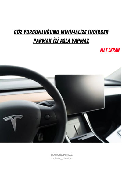 Tesla Model 3 ve Model Y Navigasyon ve Multimedya Uyumlu Mat Ekran Koruyucu