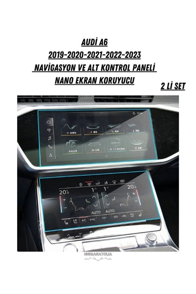 Audi A6 Navigasyon ve Alt Kontrol Paneli Nano Ekran Koruyucu