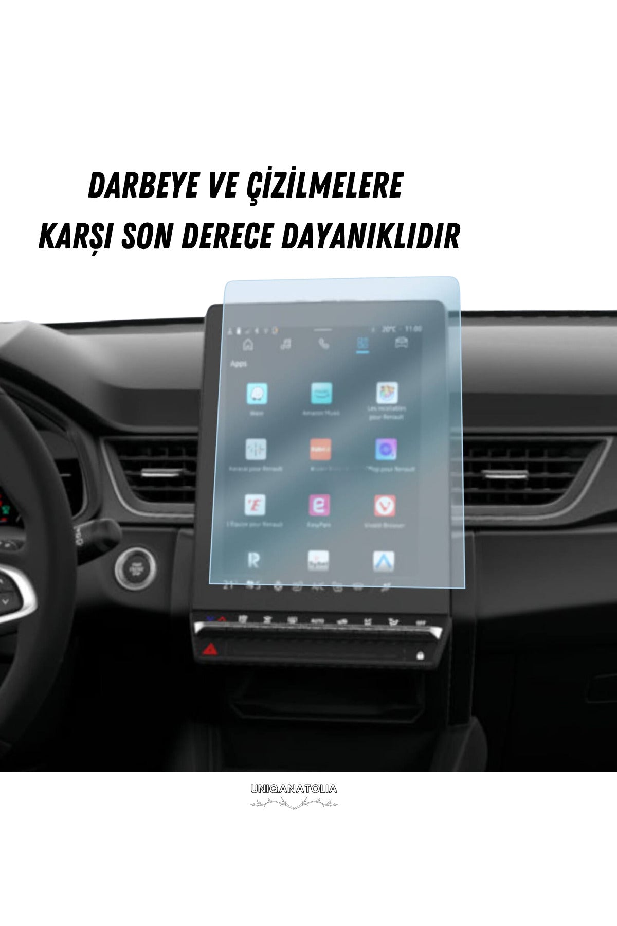 Renault Captur 2026 Navigasyon ve Multimedya Uyumlu Nano Ekran Koruyucu