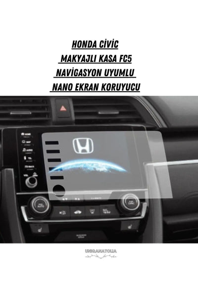 Honda Civic Makyajlı Kasa Fc5 Navigasyon Uyumlu 9h Nano Ekran Koruyucu